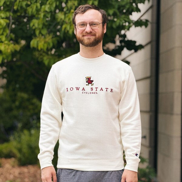 Champion Pennant Cy Winter White Crewneck Sweatshirt SMU